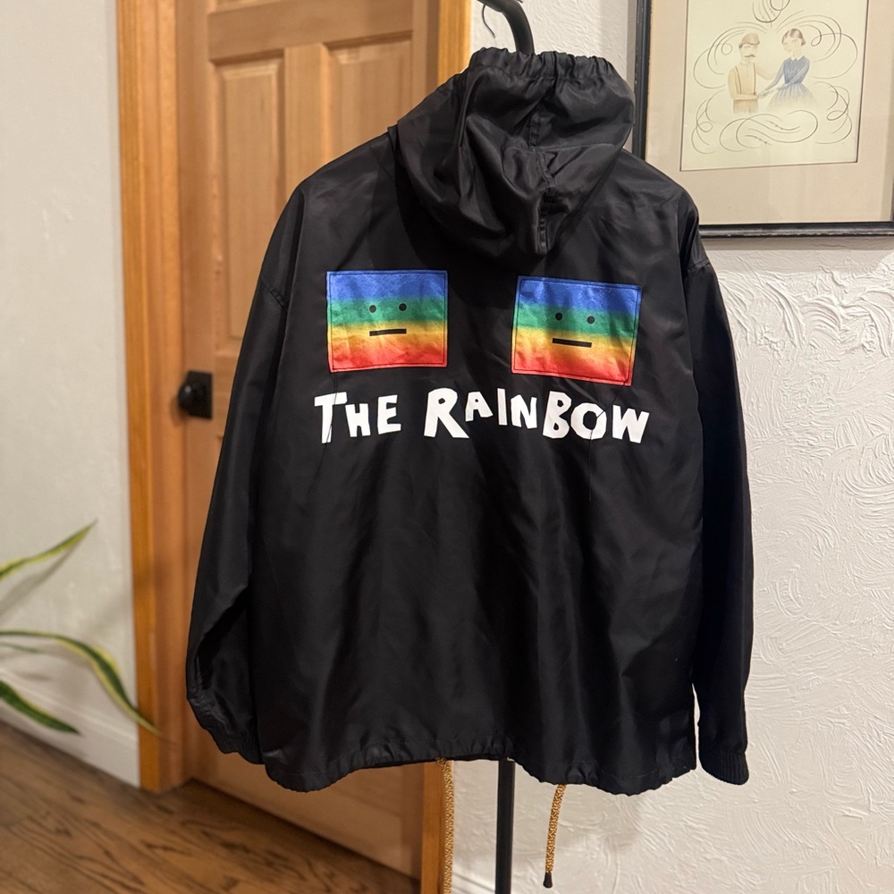 Acne Studios Black Rainbow Windbreaker Jacket - Picture 11 of 15